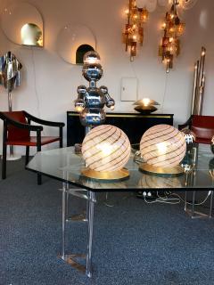  Tronconi Pair of Lamps Murano Glass Brass by Tronconi Italy 1970s - 523553