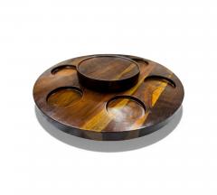  Tropic Art Brazilian Modern Lazy Susan Bowls in Rosewood Tropic Art 1970s - 4423623