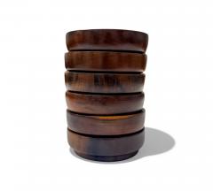  Tropic Art Brazilian Modern Lazy Susan Bowls in Rosewood Tropic Art 1970s - 4423629