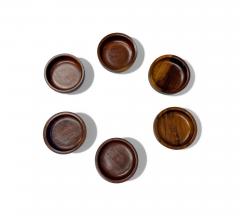  Tropic Art Brazilian Modern Lazy Susan Bowls in Rosewood Tropic Art 1970s - 4423630