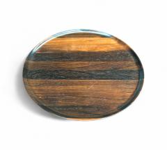  Tropic Art Plate in Rosewood Tropic Art 1960s Lot 275A - 4356728