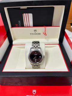  Tudor Watches Tudor Glamour Date 55000 Black Dial 36mm Mens Watch w Box and Card - 3552874