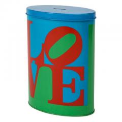  Two s Company INC Love Coin Bank After Robert Indiana Red Blue and Green - 2777051