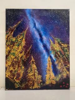  Tyler Murphy Contemporary Tyler Murphy Abstract Northern Lights Painting on Canvas - 3590096