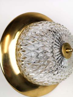  Tyringe Konsthantverk 1960s Brass and Crystal Celling Lamp by Tyringe for Orrefors Sweden - 2405095