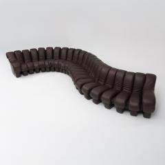  Ubald Klug Ueli Berger De Sede DS 600 Non Stop Sofa in Deep Espresso Brown Leather 1980s - 4524049