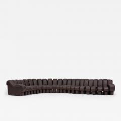  Ubald Klug Ueli Berger De Sede DS 600 Non Stop Sofa in Deep Espresso Brown Leather 1980s - 4526272