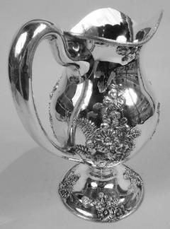  Udall Ballou Fresh and Pretty American Art Nouveau Sterling Silver Water Pitcher - 3770320