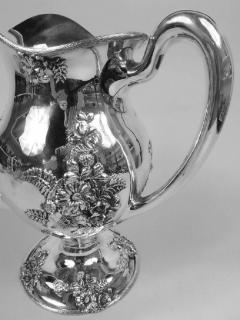  Udall Ballou Fresh and Pretty American Art Nouveau Sterling Silver Water Pitcher - 3770326