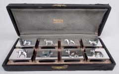  Udall Ballou Set of 8 Udall Ballou Enamel Matchbox Holders with Dogs - 3770288