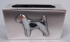  Udall Ballou Set of 8 Udall Ballou Enamel Matchbox Holders with Dogs - 3770293