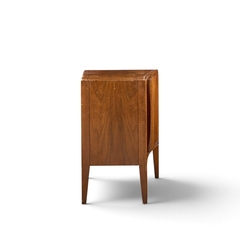  Unagusta Forward Furniture Unagusta Mid Century Walnut Curved Nightstands Pair - 4720305