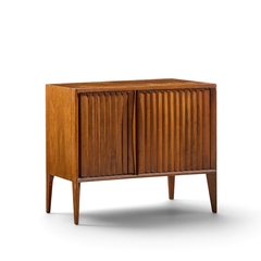  Unagusta Forward Furniture Unagusta Mid Century Walnut Curved Nightstands Pair - 4720309
