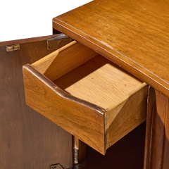  Unagusta Forward Furniture Unagusta Mid Century Walnut Curved Nightstands Pair - 4720313