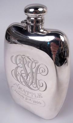  Unger Bros Unger Bros Large Sterling Silver Native American Indian Chief Flask - 4156334