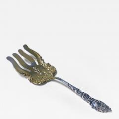  Unger Brothers Passaic by Unger Sterling Silver Asparagus Fork gold washed C 1900  - 3010552