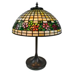  Unique Art Glass Metal Company Antique Unique Art Glass Metal Co Periwinkle Table Lamp - 4295249