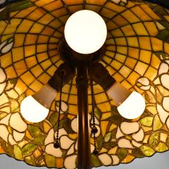  Unique Art Glass Metal Company Unique Art Glass Metal Co Floral Design Leaded Table Lamp - 4300398