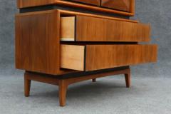  United Furniture Corporation Expertly Restored United Furniture Diamond Tall Dresser in Cerused Walnut 1960s - 3321976