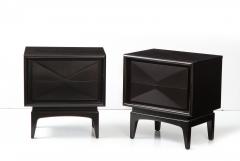  United Furniture Corporation Mid Century Diamond Front Nightstands - 3084075