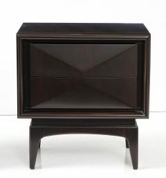  United Furniture Corporation Mid Century Diamond Front Nightstands - 3084079