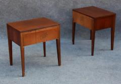  United Furniture Corporation Pair of United Furniture Walnut Single Drawer Nightstands Mid Century Modern - 3303832