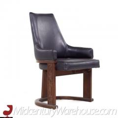  United Furniture Corporation United Furniture Mid Century Walnut Tiki Dining Chairs Set of 6 - 3392918