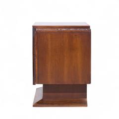  United Furniture Corporation United Mid Century Walnut Tiki Brutalist Nightstands Pair - 4221172