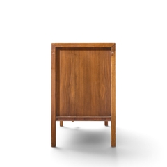  United Furniture Corporation United Tiki Brutalist Mid Century Walnut Lowboy Dresser - 4728880