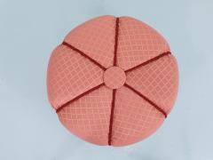  Up Z vody Pink Art Deco Stool Tabouret Pouf Ottoman Vienna Austria 1930s - 4571357
