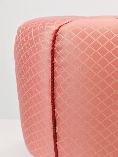  Up Z vody Pink Art Deco Stool Tabouret Pouf Ottoman Vienna Austria 1930s - 4571365