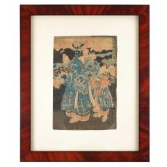  Utagawa Toyokuni Set of three Japanese framed woodblock prints by Utagawa Toyokuni 1786 1865  - 3353428