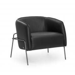  Uultis Design Bella Armchair Featuring Metal Frame and Leather - 2497271