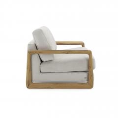  Uultis Design Fine Chair in Teak and Oatmeal Fabric - 2404978