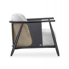  Uultis Design Laguna Occasional Chair in Grating Upholstery and Black Wood Frame - 2903488