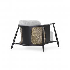  Uultis Design Laguna Occasional Chair in Grating Upholstery and Black Wood Frame - 2903491