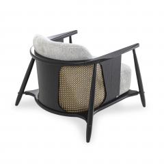  Uultis Design Laguna Occasional Chair in Grating Upholstery and Black Wood Frame - 2903495