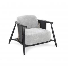  Uultis Design Laguna Occasional Chair in Grating Upholstery and Black Wood Frame - 2903502
