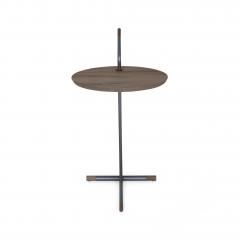  Uultis Design Like Side Table Featuring a Wood Top Metal Base - 2386550