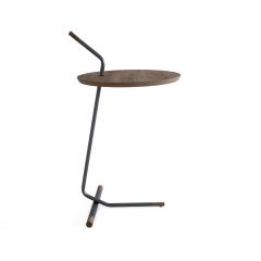  Uultis Design Like Side Table Featuring a Wood Top Metal Base - 2386551