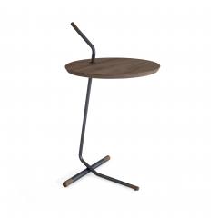  Uultis Design Like Side Table Featuring a Wood Top Metal Base - 2386552