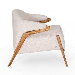  Uultis Design Osa Upholstered Armchair in Teak Frame - 2393567
