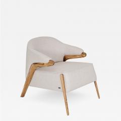  Uultis Design Osa Upholstered Armchair in Teak Frame - 2394699