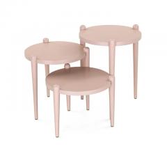 Uultis Design Pan Round Occasional Tables in Light Pink Quartz - 2817928