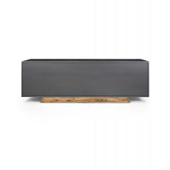  Uultis Design Ypis Sideboard Featuring Graphite Finish and Geometric Marquetry in Teak - 2383896