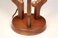  V H Woolums David Shreve Sculptural Walnut Table Lamp for V H Woolums - 4728801
