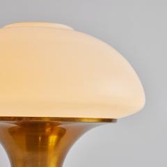  VEB Leuchten Rare 1970s Brass Glass Table Lamp for AKA Elektrik East Germany - 2634076