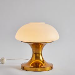  VEB Leuchten Rare 1970s Brass Glass Table Lamp for AKA Elektrik East Germany - 2634077