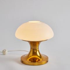  VEB Leuchten Rare 1970s Brass Glass Table Lamp for AKA Elektrik East Germany - 2634078