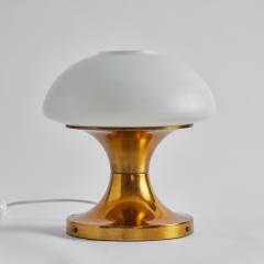  VEB Leuchten Rare 1970s Brass Glass Table Lamp for AKA Elektrik East Germany - 2634081